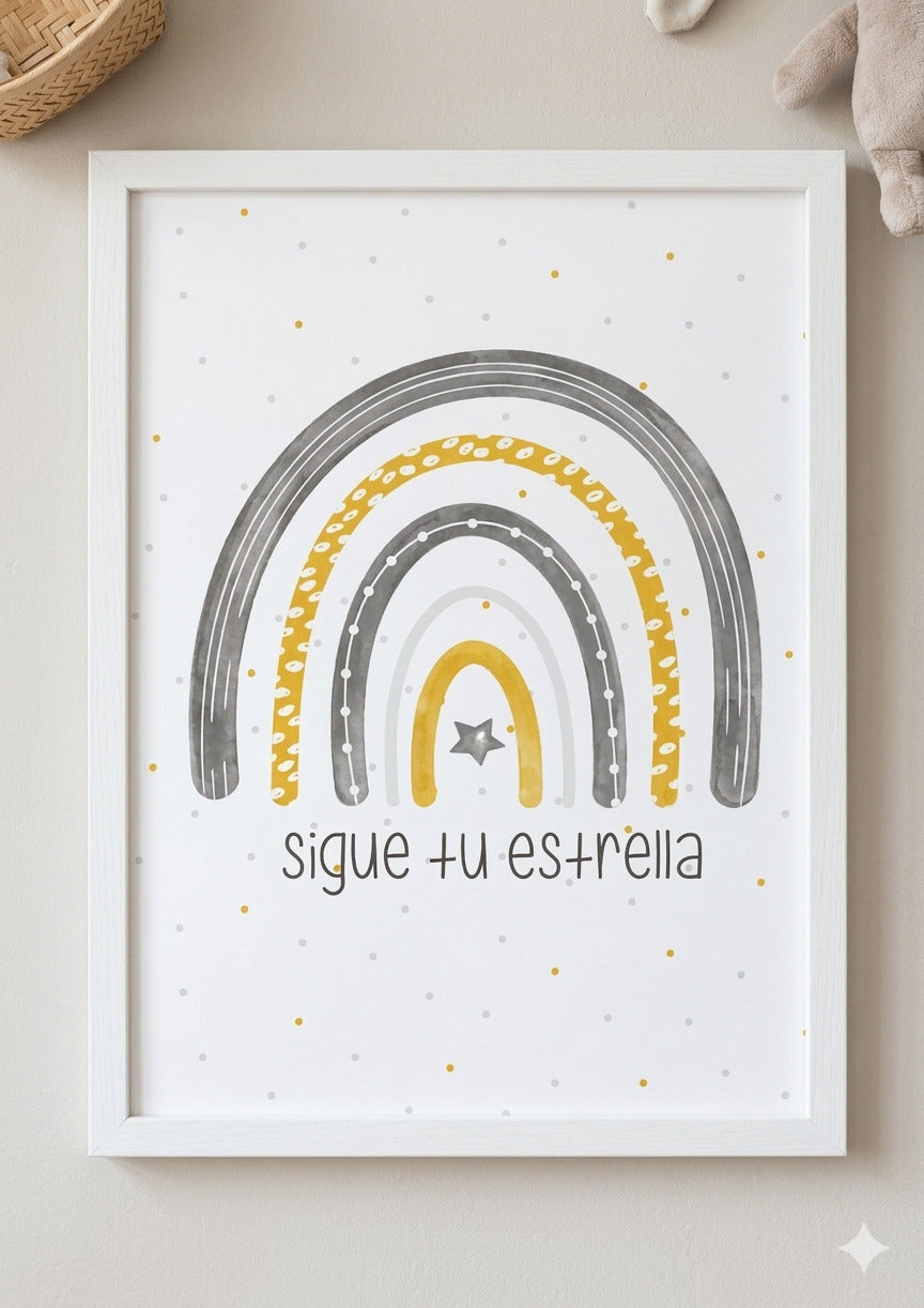 Set 3 Láminas Infantiles – Arcoíris, Gatito y Nube 🌈🐱☁️