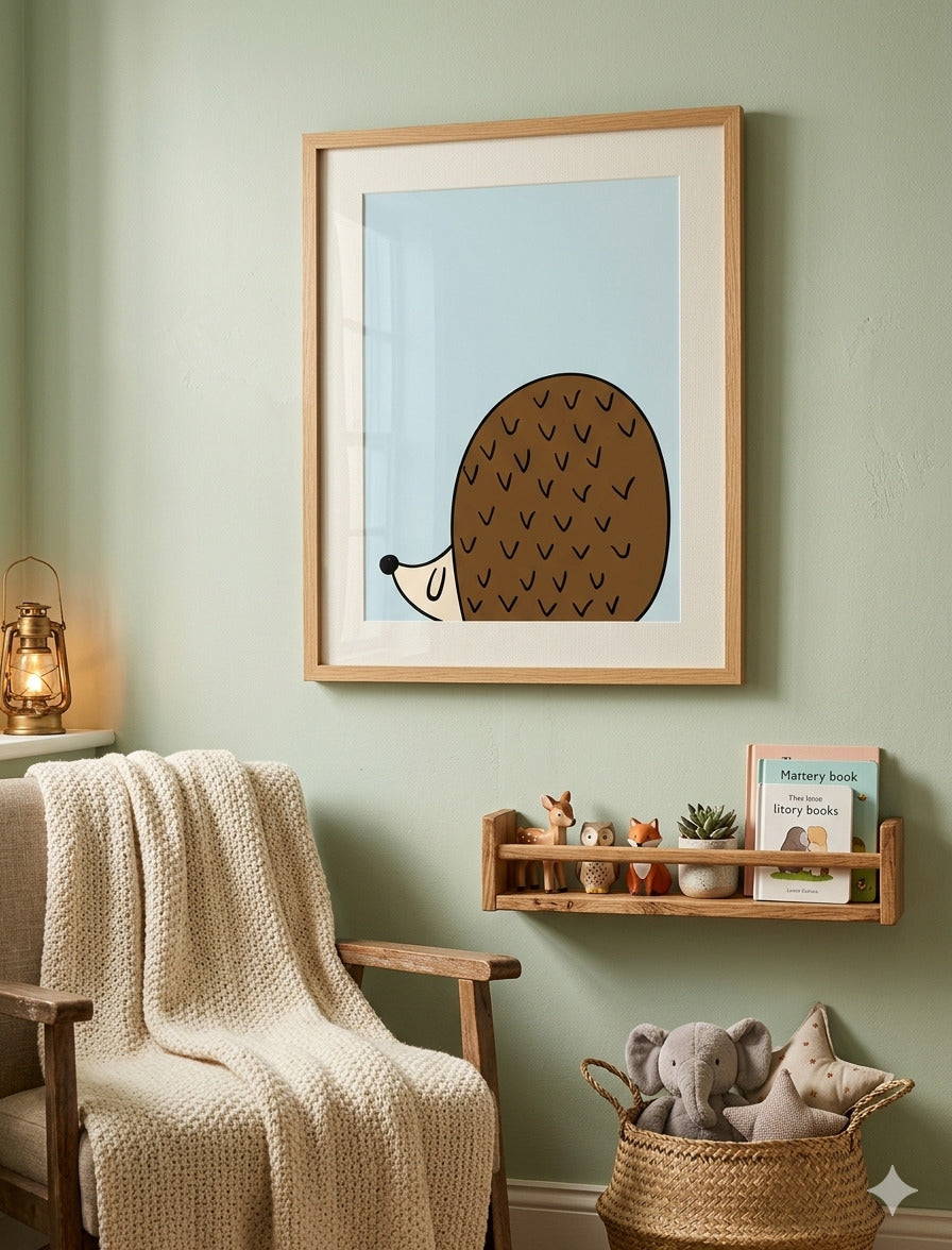 Set de 4 Láminas Decorativas – Animales del Bosque 🐻🦉🦊🦔