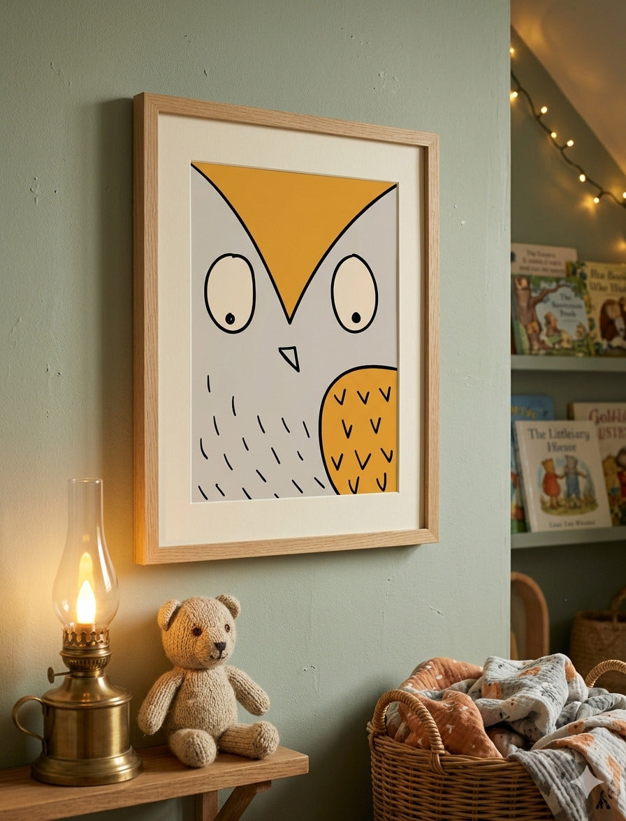 Set de 4 Láminas Decorativas – Animales del Bosque 🐻🦉🦊🦔