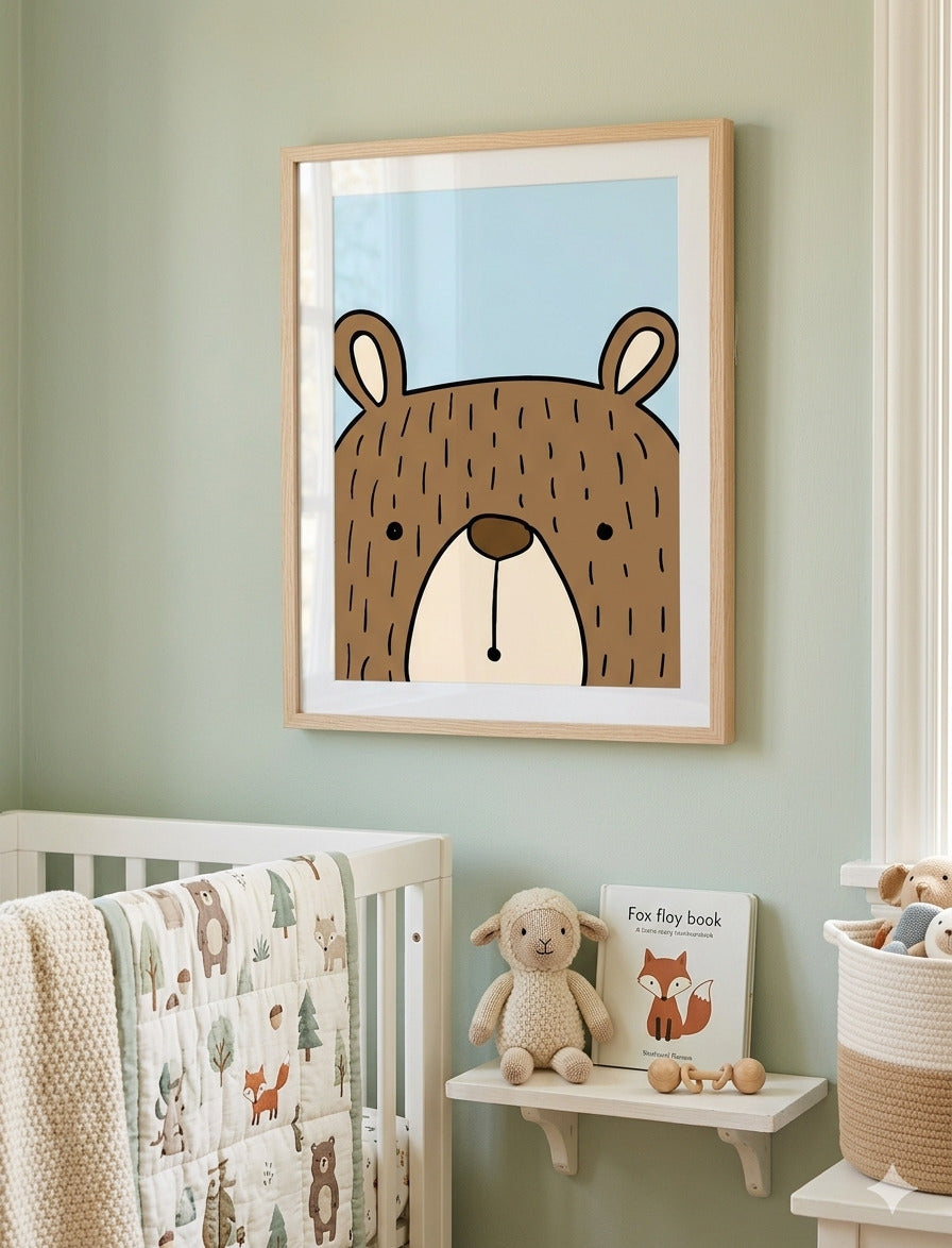 Set de 4 Láminas Decorativas – Animales del Bosque 🐻🦉🦊🦔