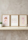 Set 3 Láminas Decorativas Bailarina y Ballet – Cuadros Habitación Niña 🩰✨