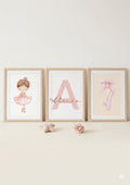 Set 3 Láminas Personalizadas Bailarina – Decoración Habitación Niña 🩰✨