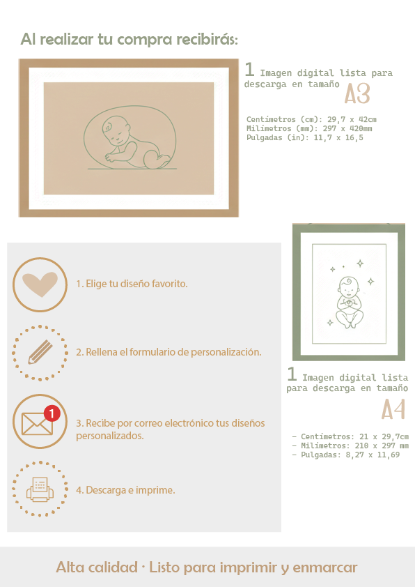 Set de 2 Láminas Personalizadas – Inicial Floral y Conejita