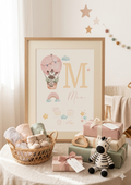 Lámina de Nacimiento Personalizada – Animales en Globo 🎈